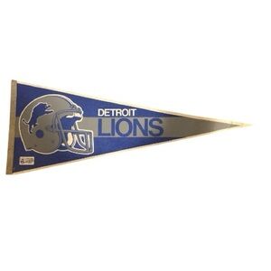 Rare 1970’s Vintage Detroit Lions Pennant